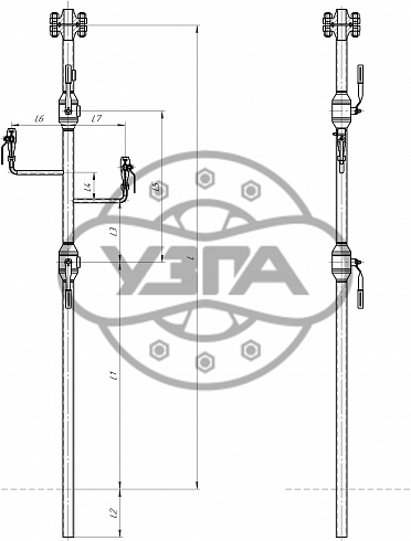 Стояк отбора газа (СОГ) Dn50 Pn100 Ст. 20