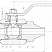 Кран шаровой разборный трехсоставной под приварку Dn32 Pn80 12Х18Н10Т 11нж45п