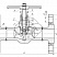 Клапан запорный Dn40 Pn40 фланцевый 10Х17Н13М2Т 15нж52нж